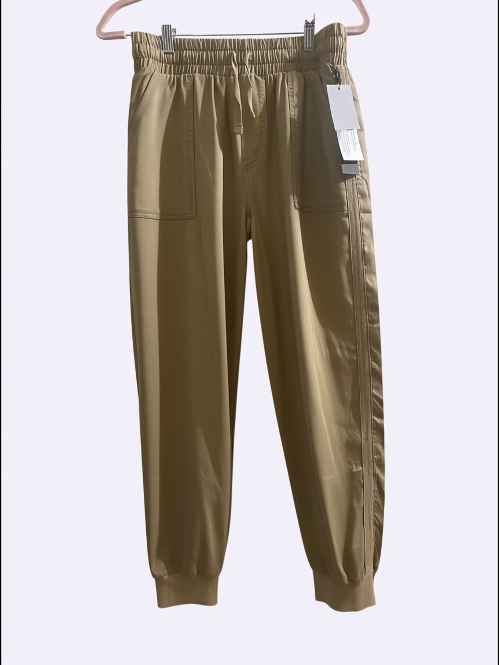 Black Tape Tan Drawstring Jogger Pants