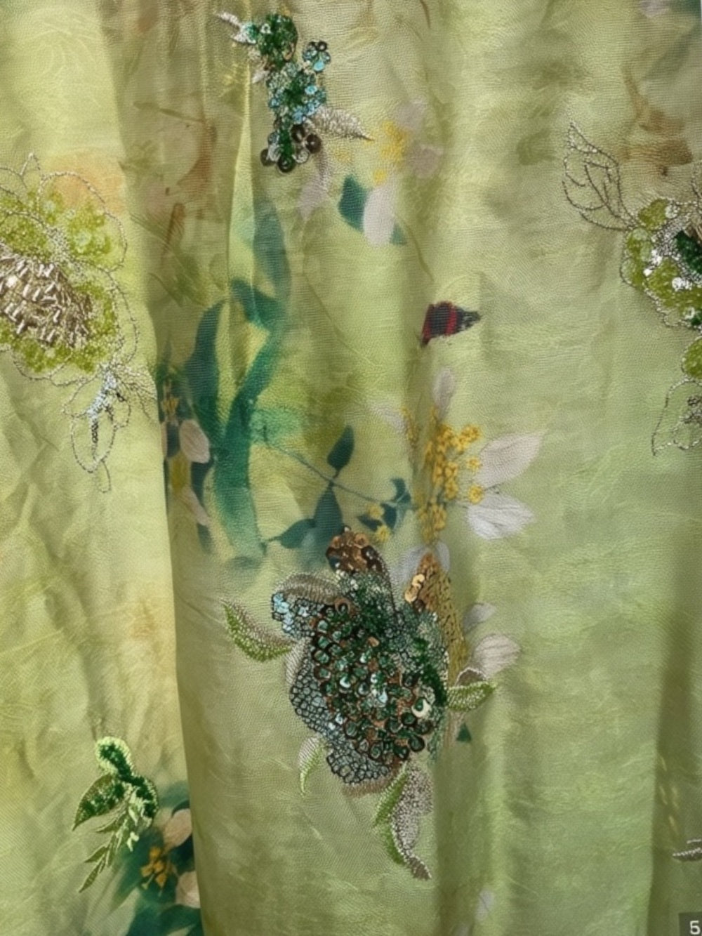 o.p.t Naia Mariposa Beaded Floral Maxi Dress