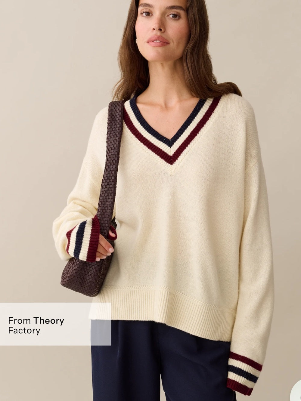 CAARA Brenna Merino Wool V-Neck Sweater