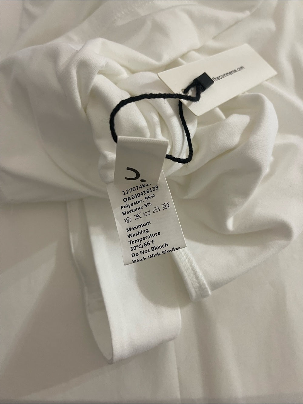 Commense White Ruched Cropped Tank Top