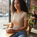 Dynamic Taupe Double-Lined Short Sleeve Bodysuit