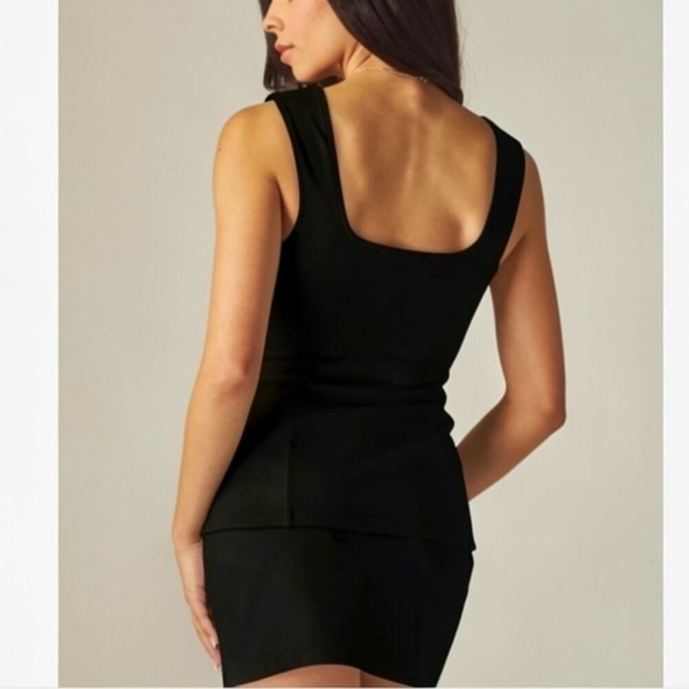 Love Poem Black Scuba Vest and Skort Set
