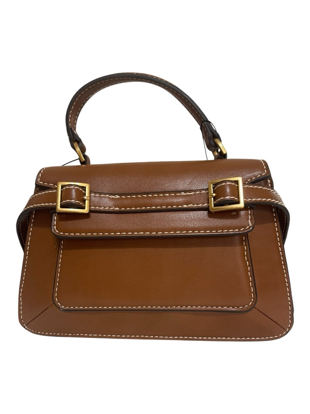 Zara Mini City Buckle Camel Brown Crossbody Bag