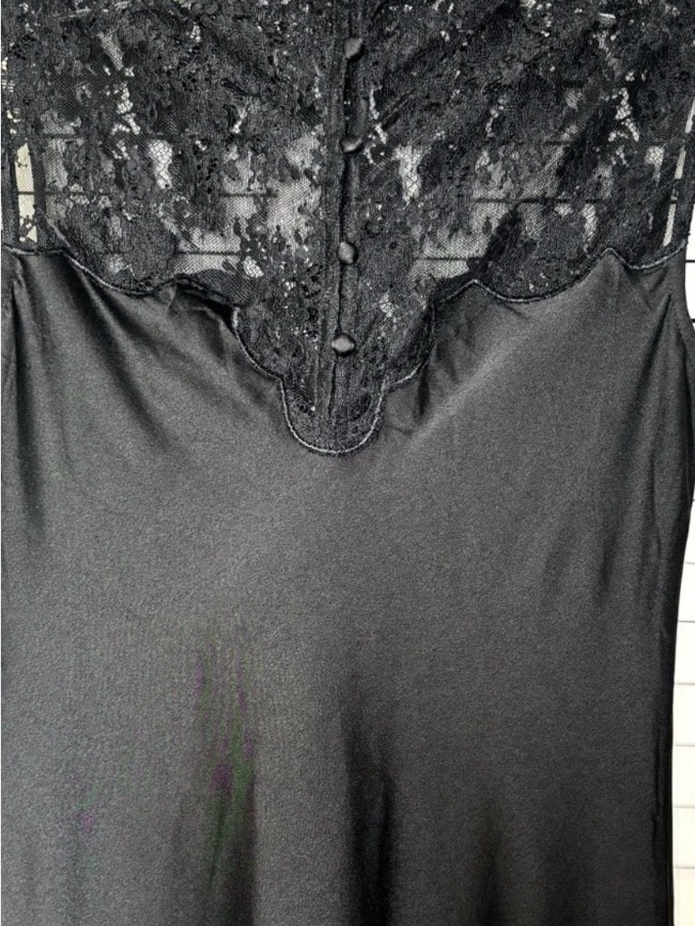o.p.t Natalia Black Satin Lace Maxi Dress