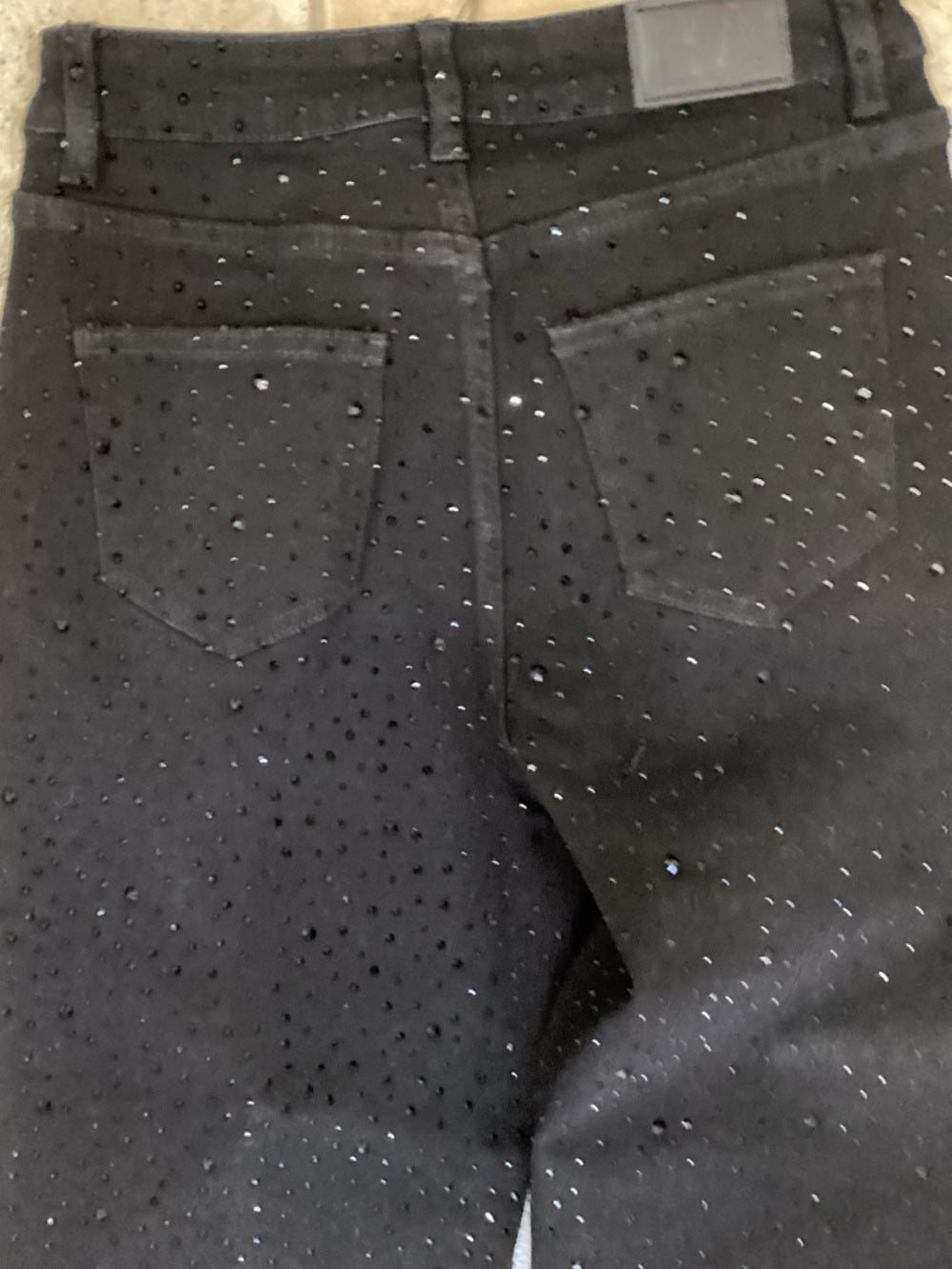 Balboa Black Rhinestone Stretch Jeans