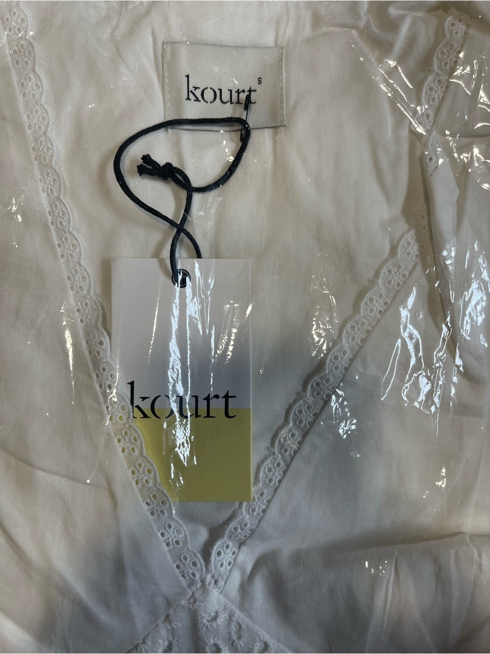 kourt Sonnet White Eyelet Cotton Maxi Dress