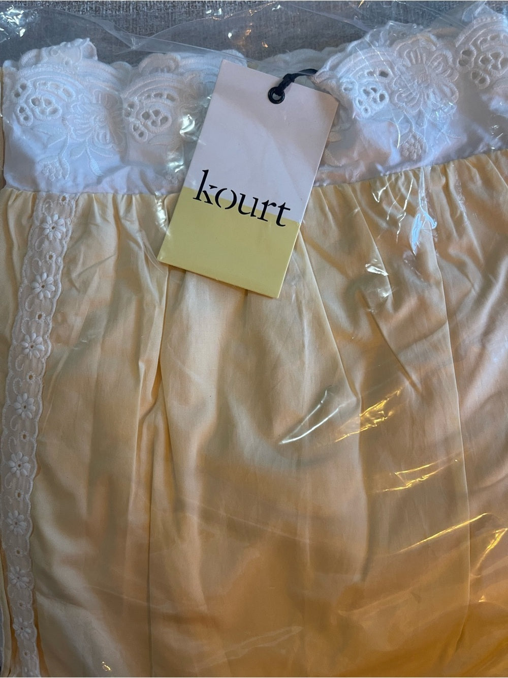 kourt Florence Butter Yellow Cotton Lace Dress