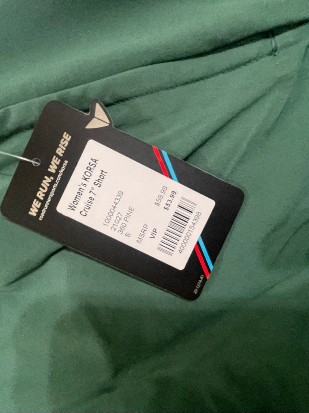 KORSA Cruise 7-Inch Pine Green Running Shorts