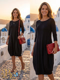 Astrid Clothing Black Midi Dress