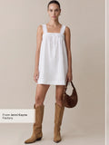 kourt Beverly White Cotton Lace Mini Dress
