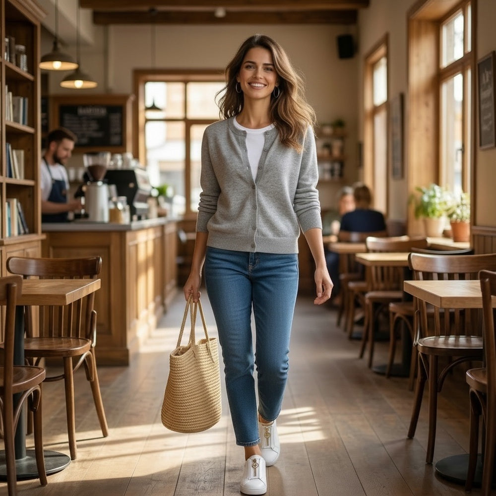 Miracle Heather Grey Button-Front Cardigan