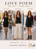 Love Poem Black Scuba Vest and Skort Set