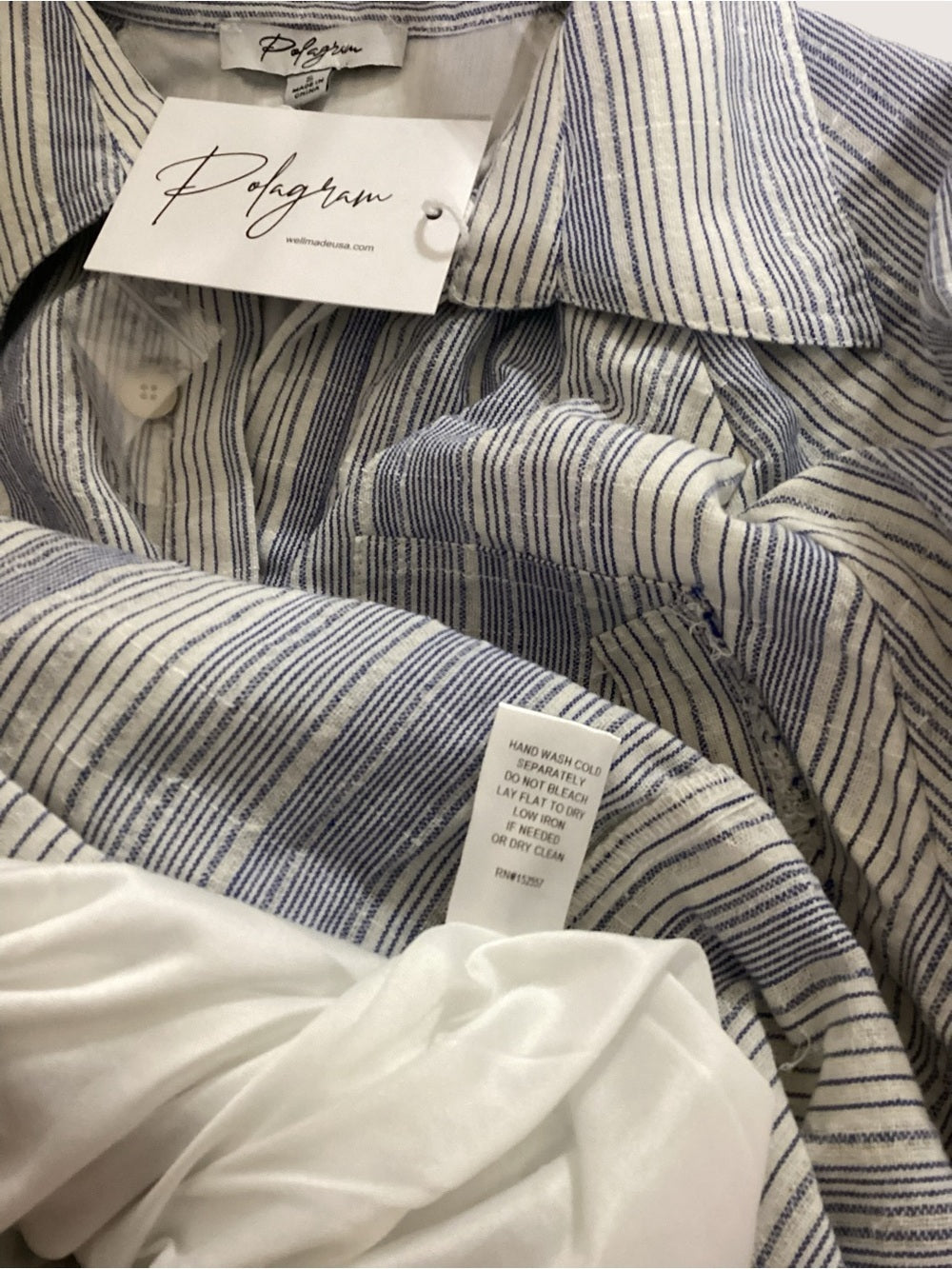 Striped Shirt Dress with Raw Hem