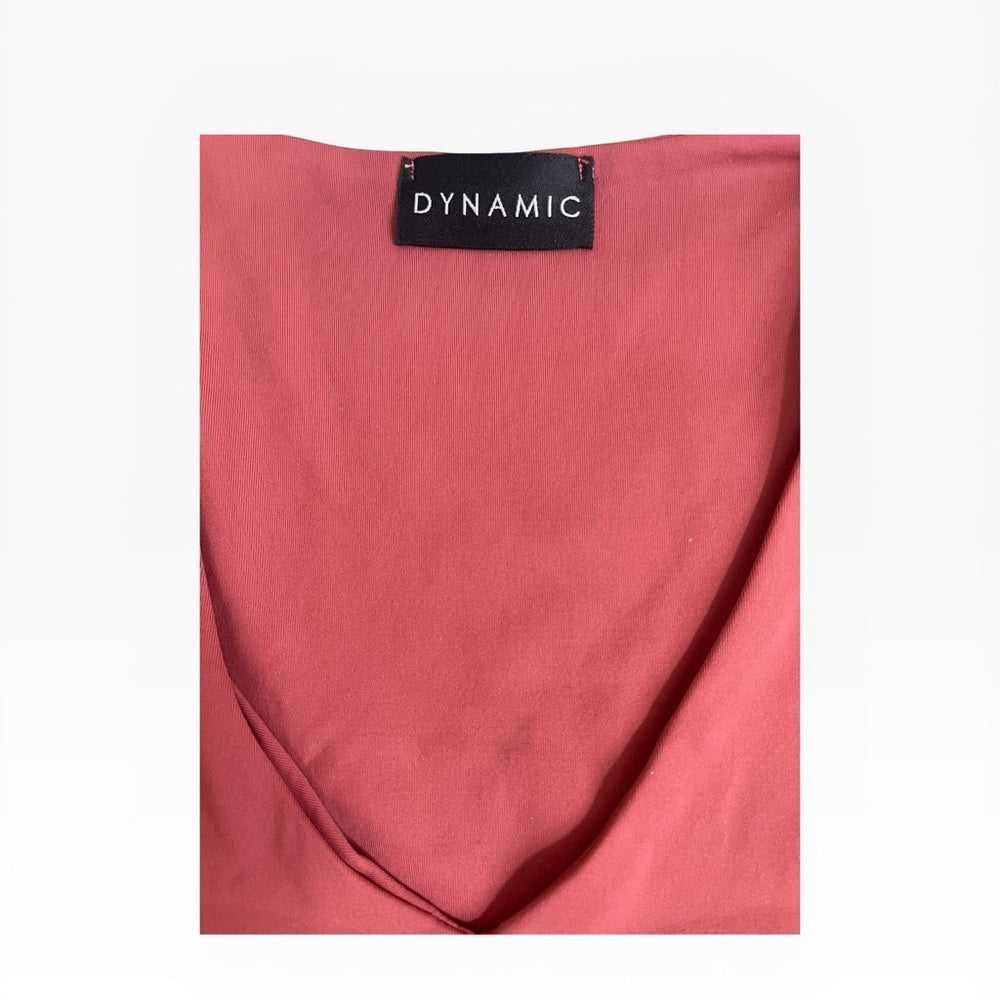 Dynamic Maroon Double-Lined V-Neck Bodysuit