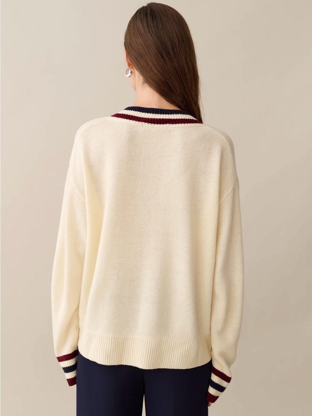 CAARA Brenna Merino Wool V-Neck Sweater