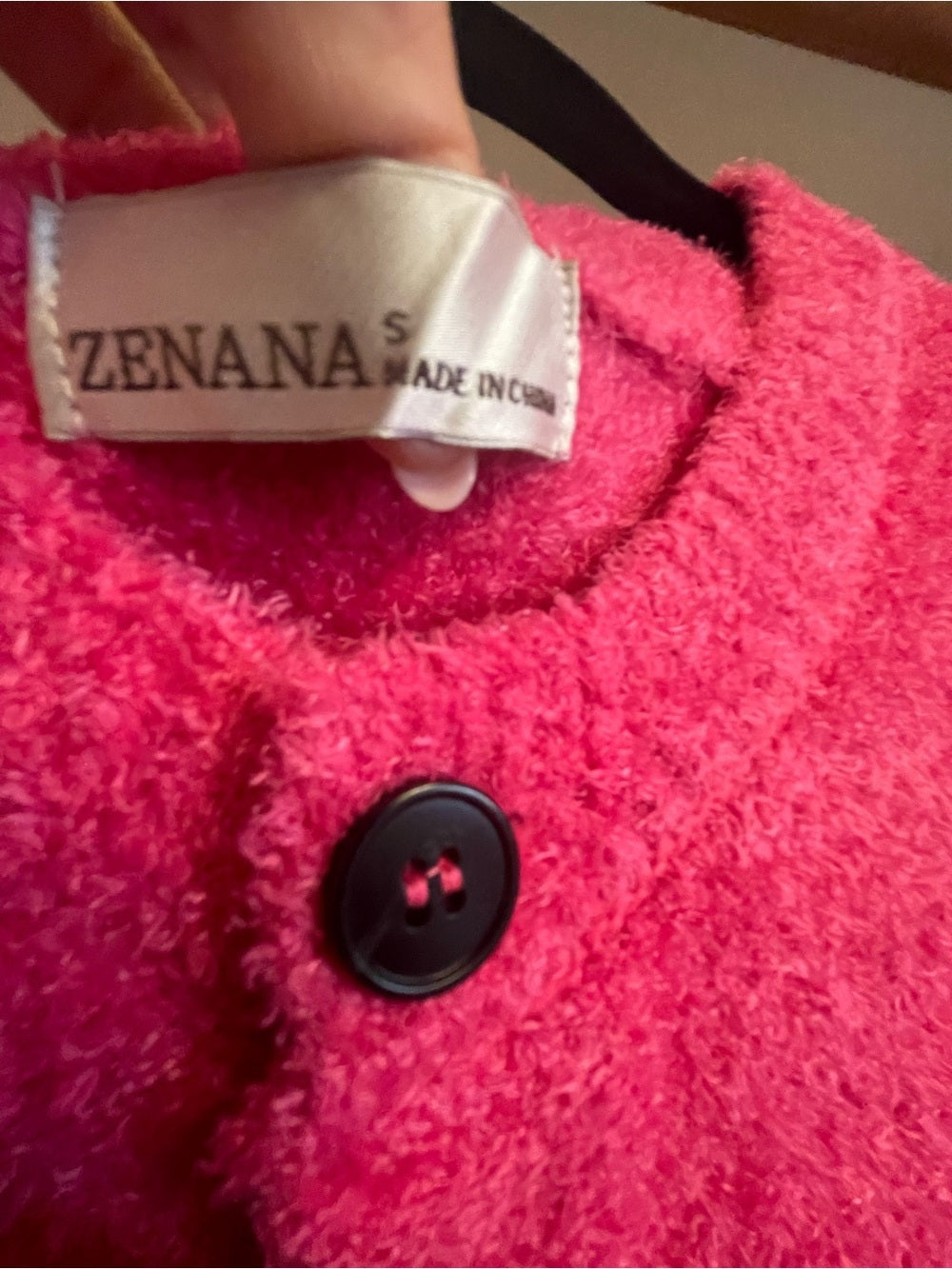 Zenana Hot Pink Eyelash Knit Cardigan