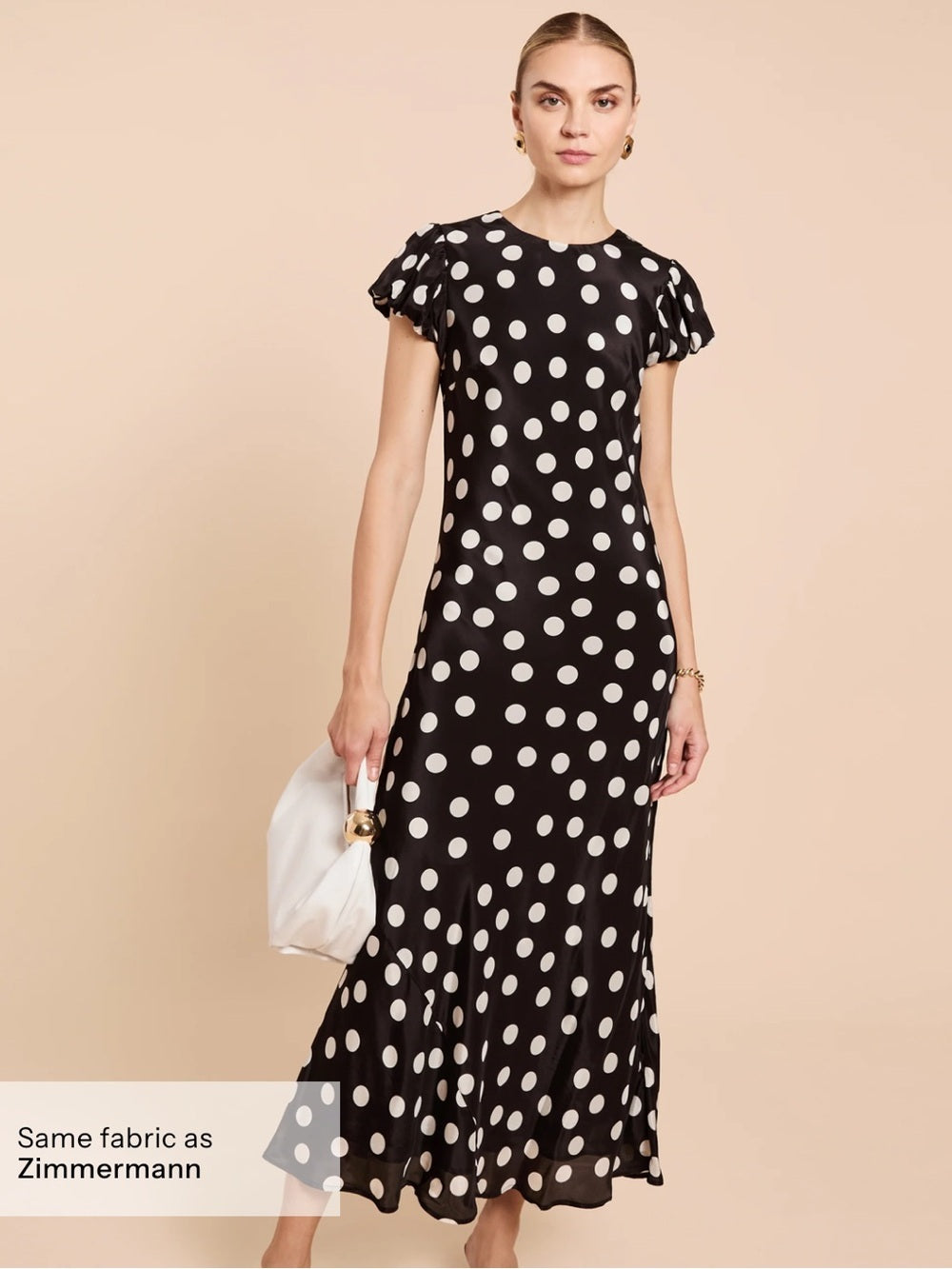 kourt Bibi Black and White Polka Dot Dress