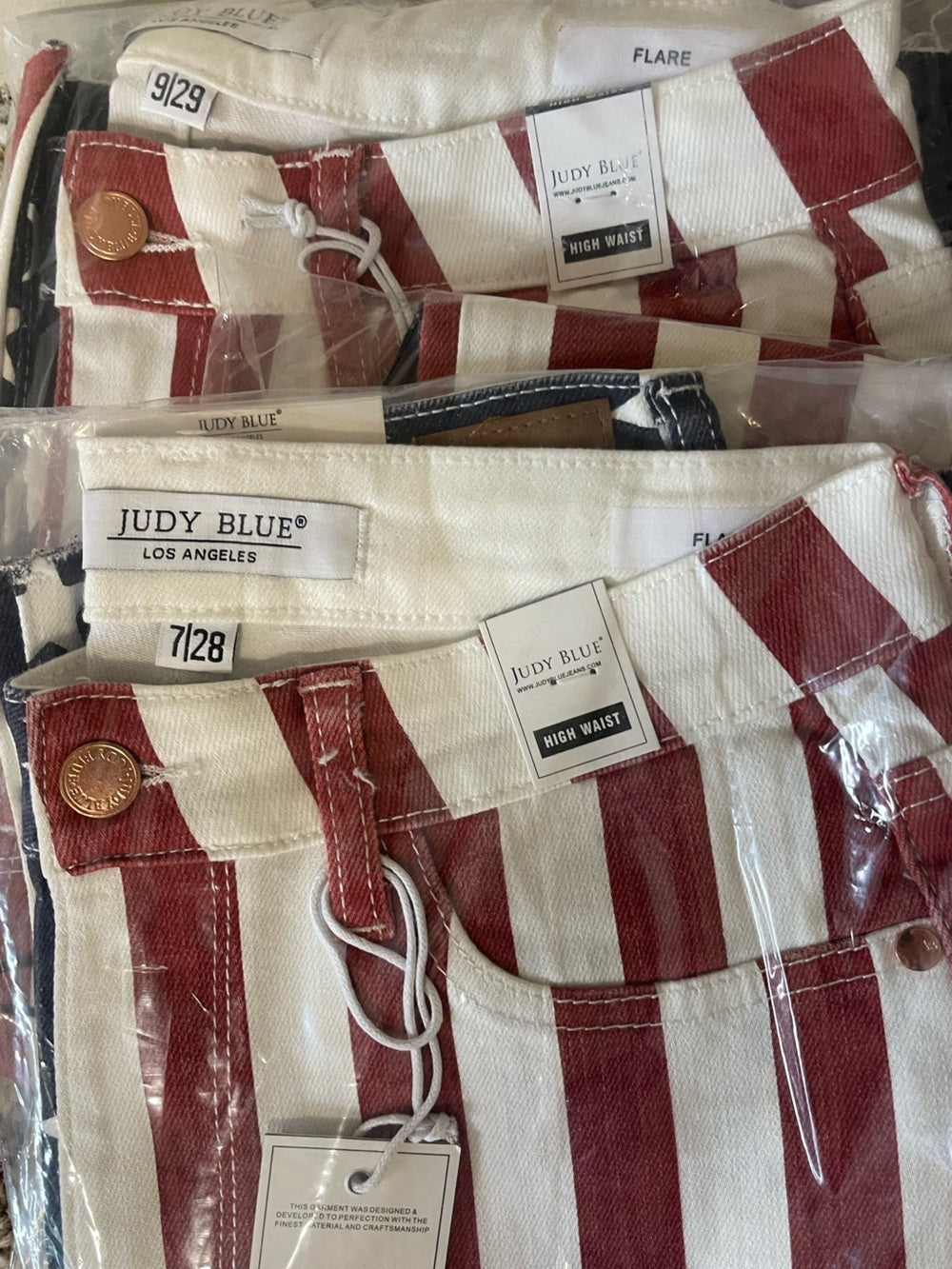 Judy Blue American Flag High-Rise Flare Jeans