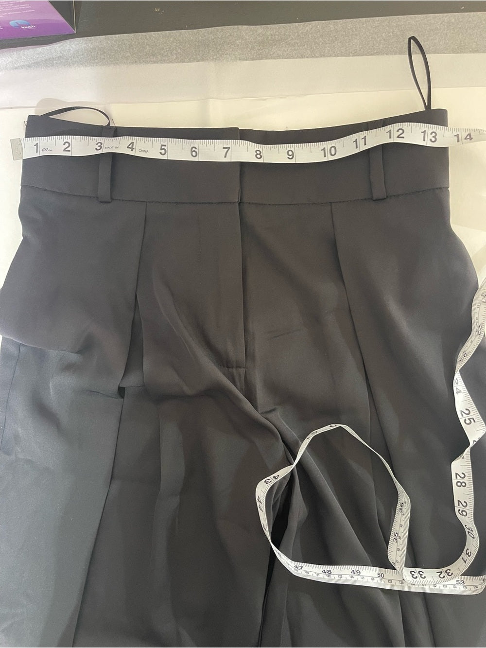 Black High-Rise Wide-Leg Trousers