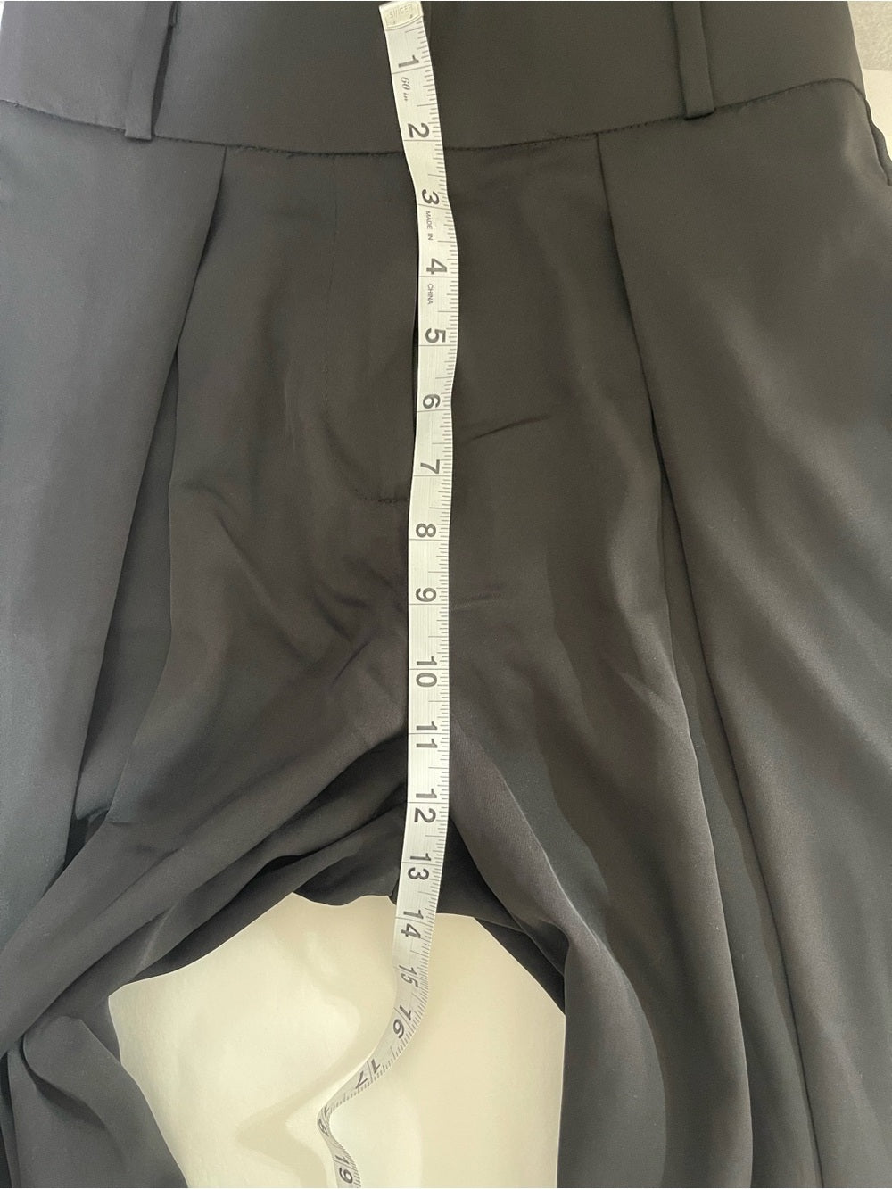 Black High-Rise Wide-Leg Trousers