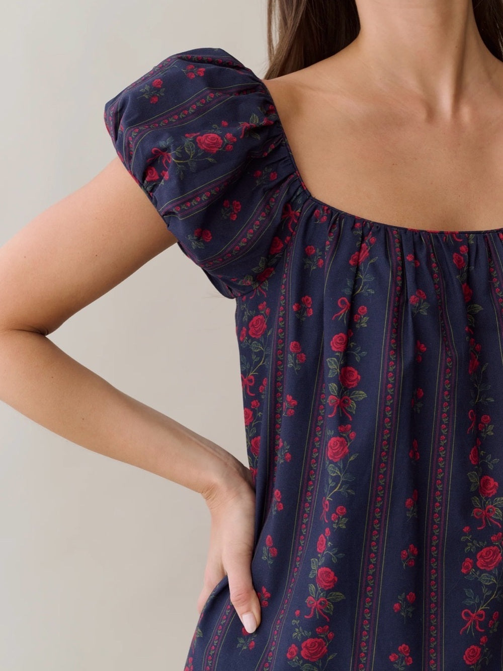Sorella Atelier Nya Scarlet Vine Cotton Mini Dress