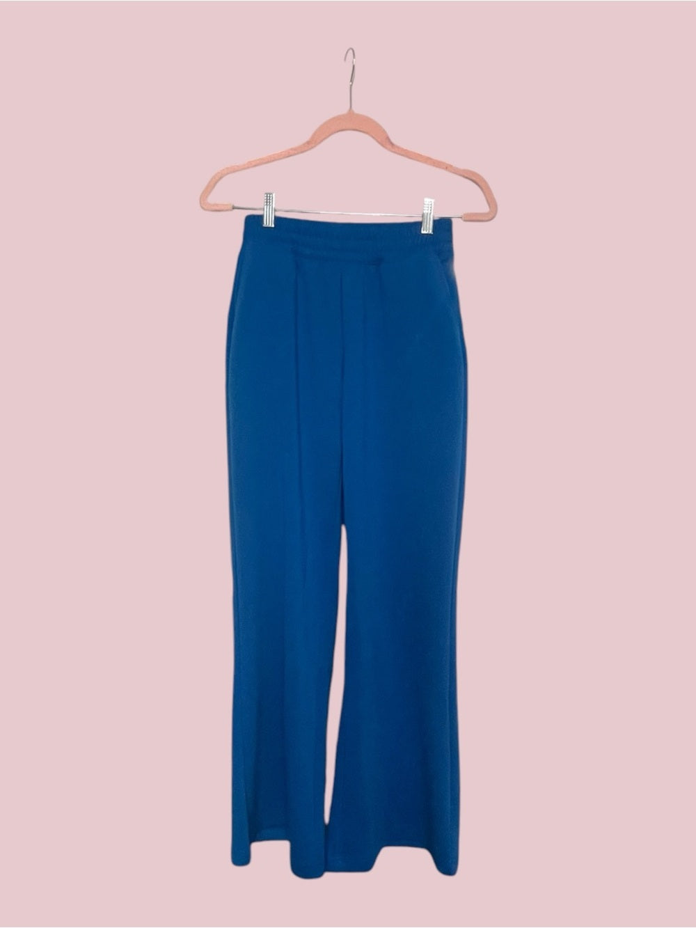 Zenana Cobalt Blue Scuba Top and Wide-Leg Pants Set
