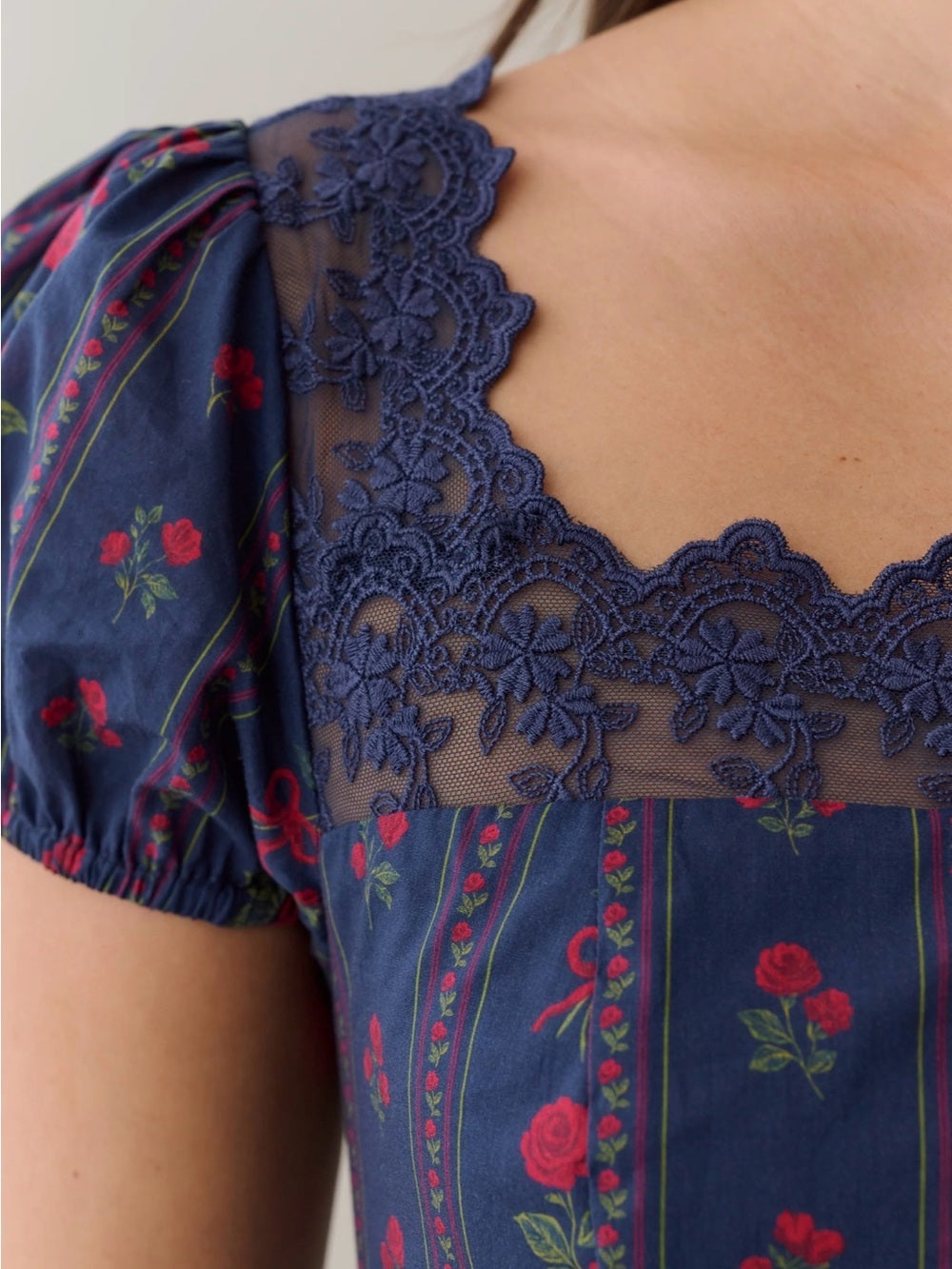 Sorella Atelier Andi Navy Floral Cotton Maxi Dress