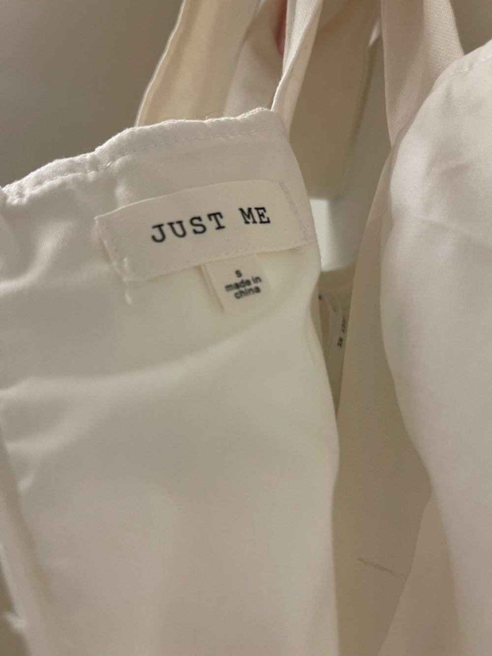 Just Me Natural Tie-Strap Mini Dress
