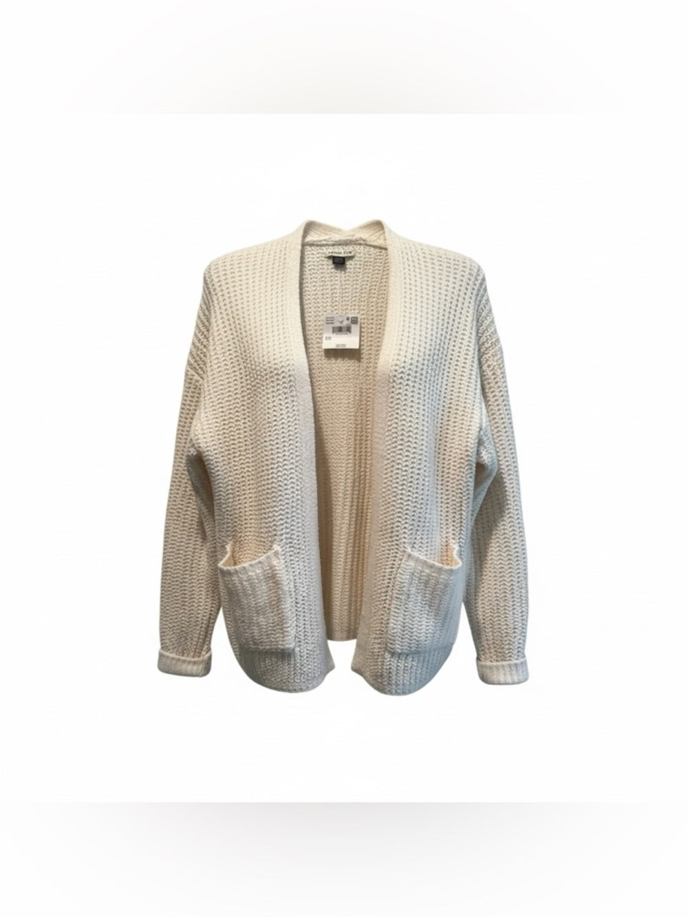 American Eagle Cream Chenille Open-Front Cardigan