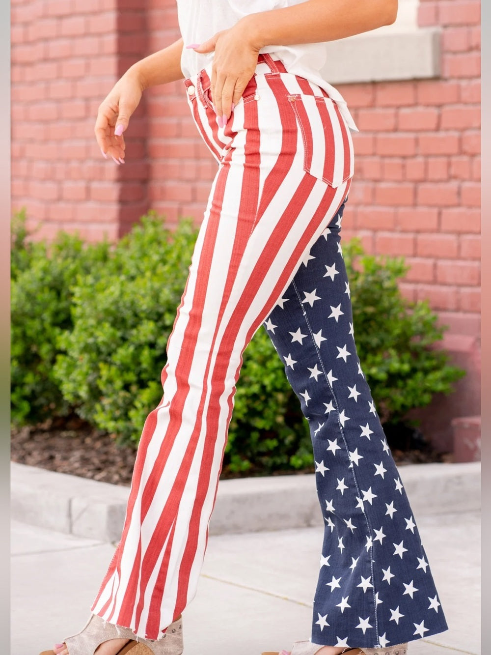 Judy Blue American Flag High-Rise Flare Jeans