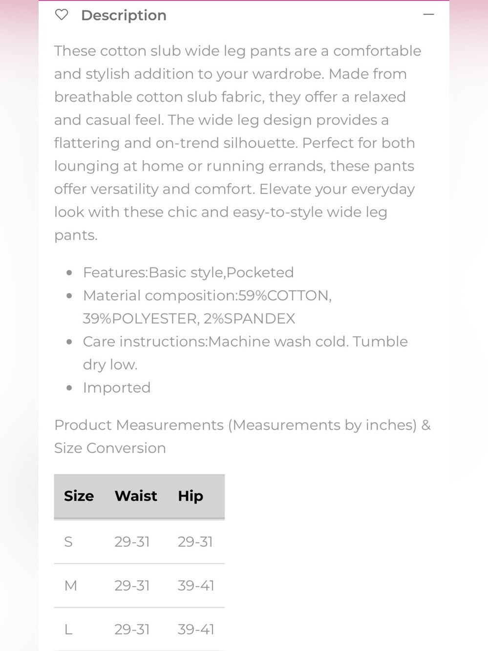 Zenana Dusty Blue Cotton Slub Wide-Leg Pants