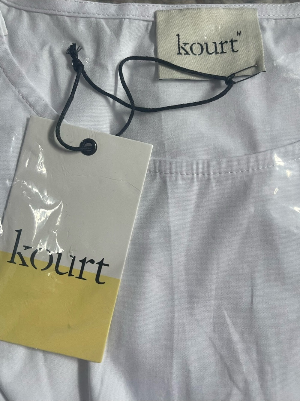 kourt Virginia White Cotton Pintuck Mini Dress