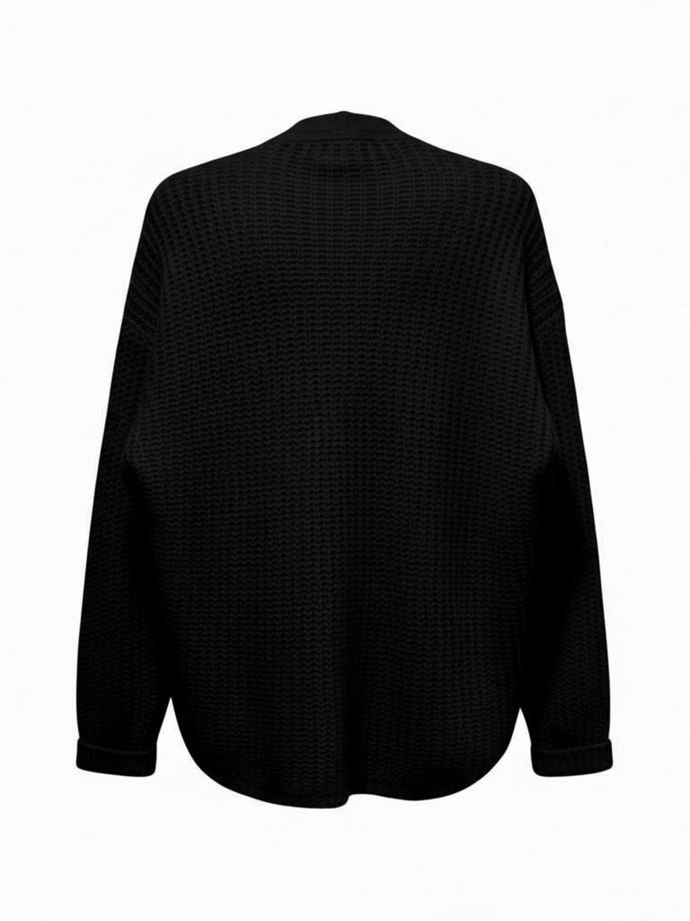 American Eagle Black Chenille Open-Front Cardigan