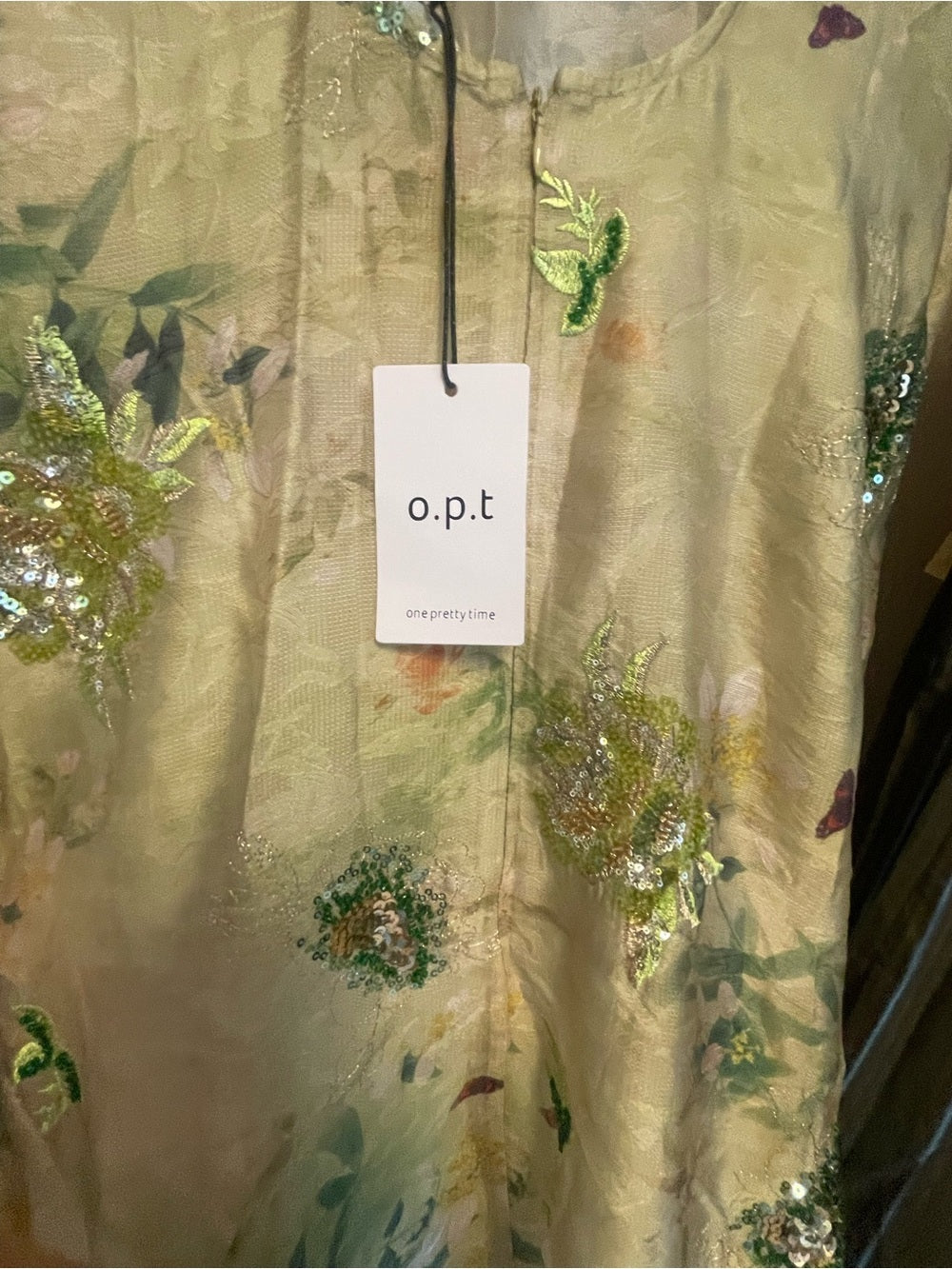 o.p.t Naia Mariposa Beaded Floral Maxi Dress
