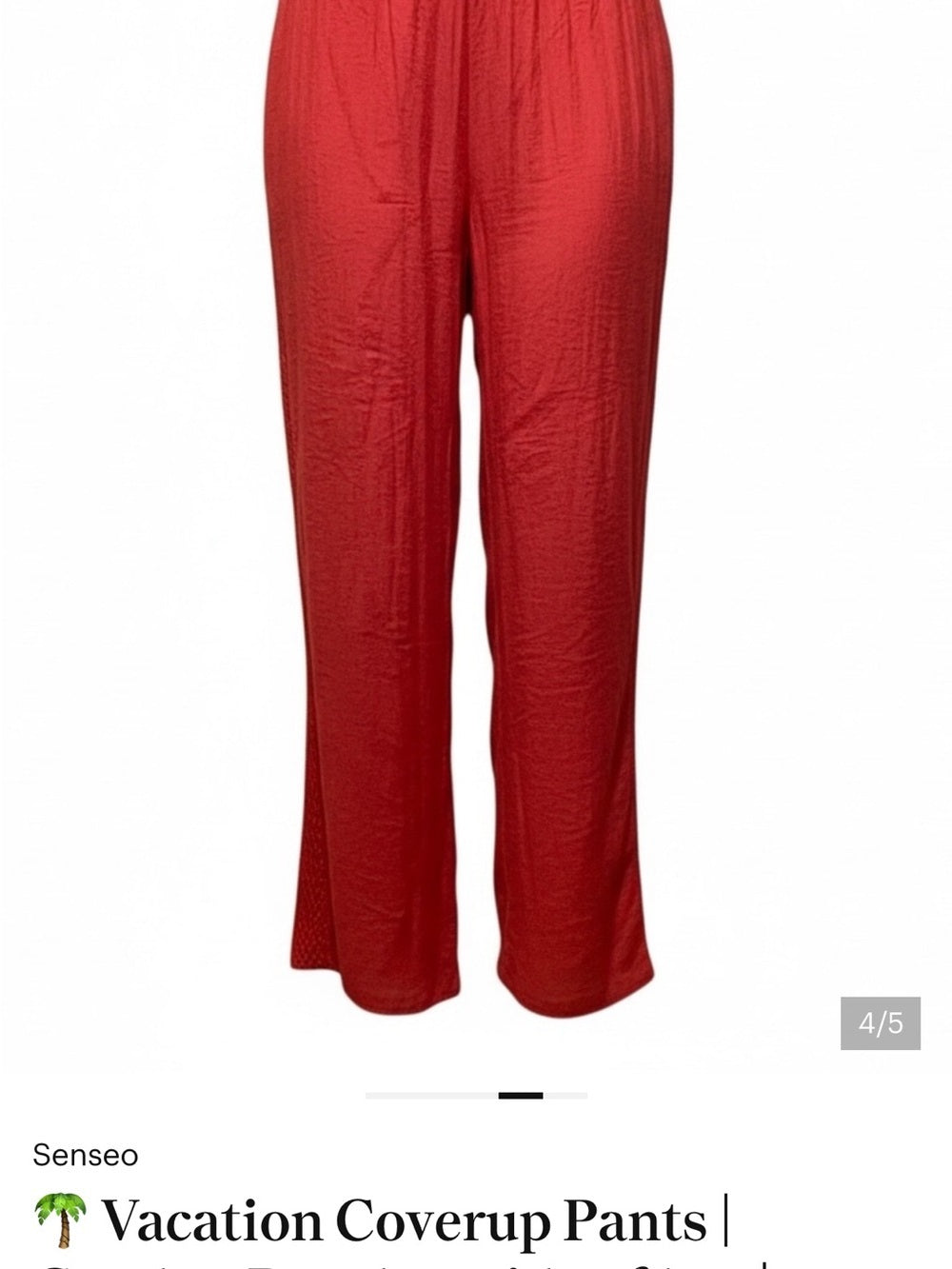 Zenana Black Bralette and Poppy Red Wide-Leg Pants Set