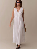 kourt Sonnet White Eyelet Cotton Maxi Dress