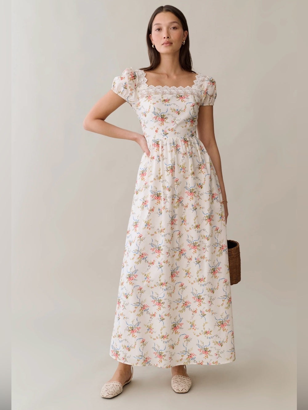 Sorella Atelier Floral Cotton Maxi Dress