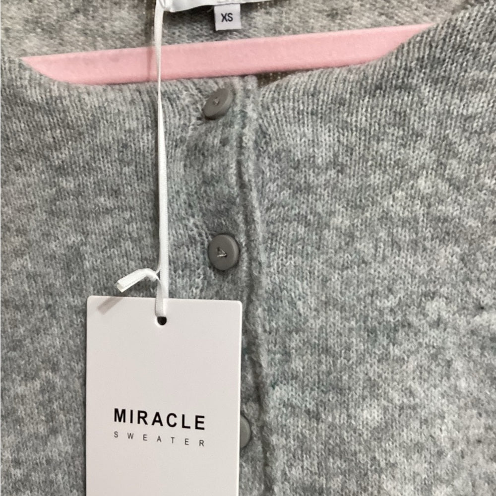 Miracle Heather Grey Button-Front Cardigan