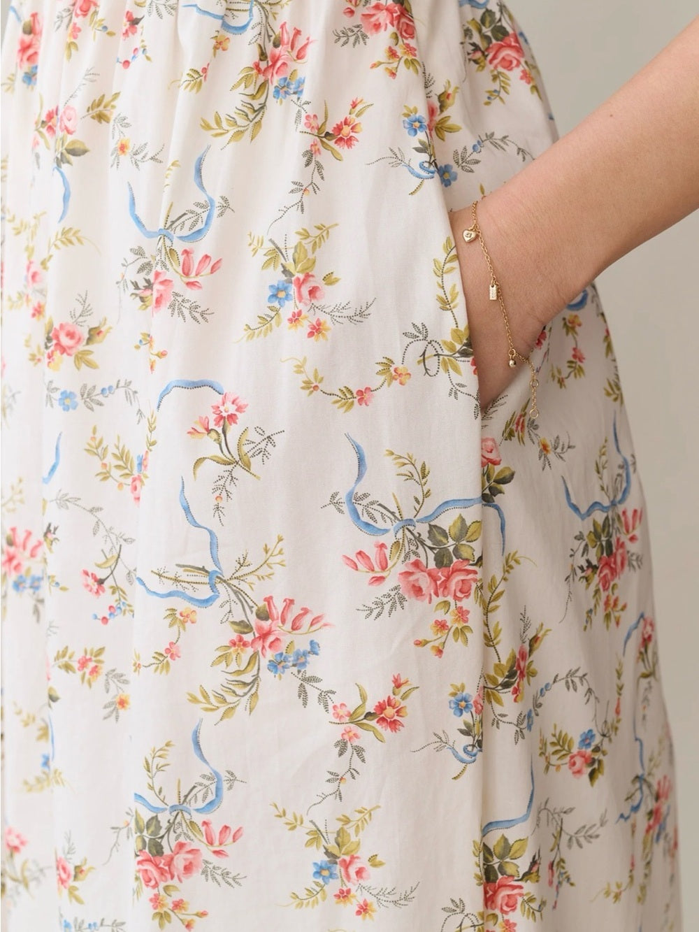 Sorella Atelier Floral Cotton Maxi Dress