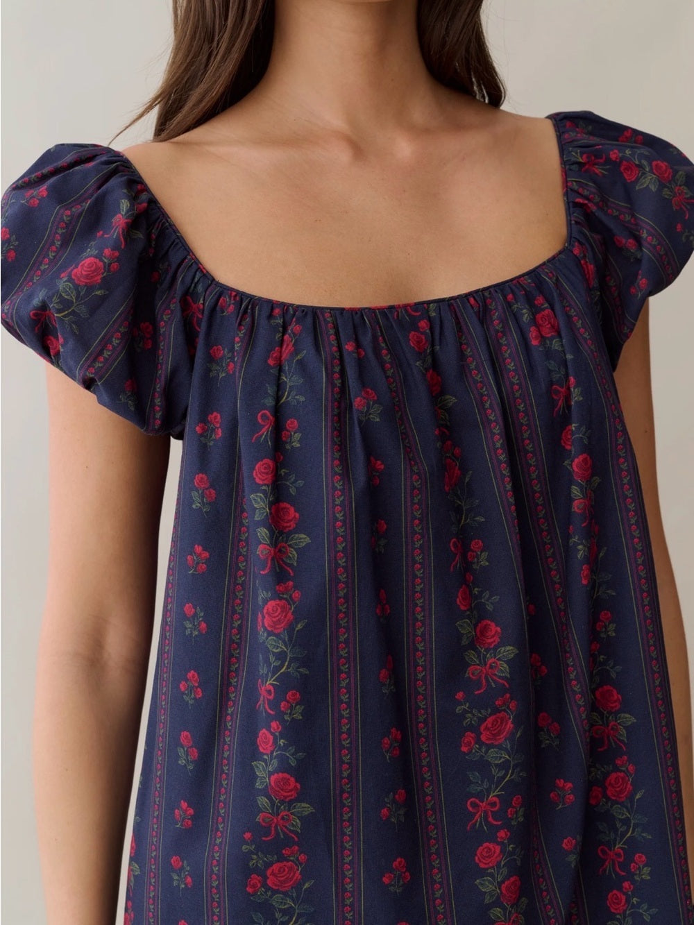 Sorella Atelier Nya Scarlet Vine Cotton Mini Dress