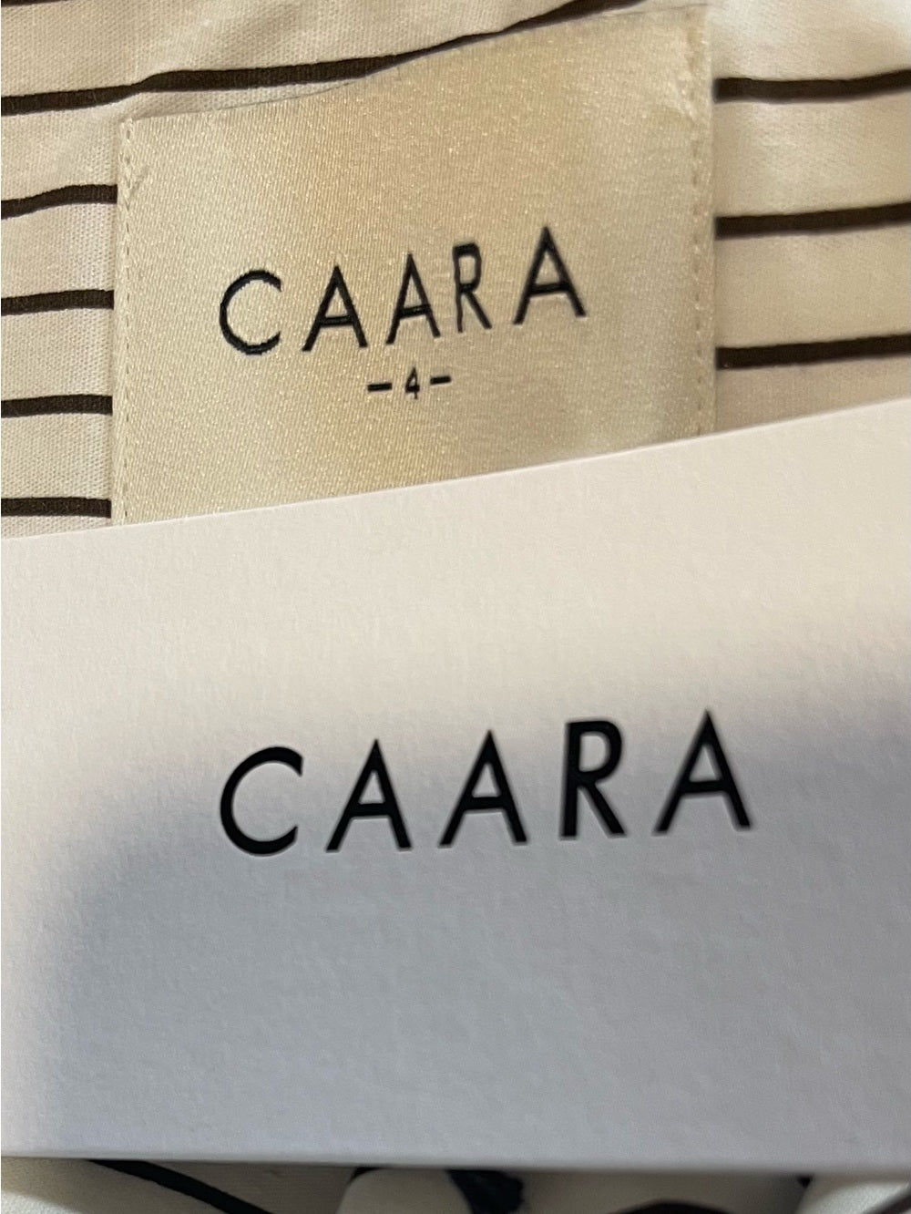 CAARA Vashti Cream and Brown Striped Maxi Skirt
