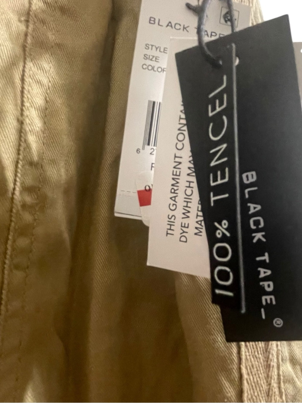 Black Tape Tan Drawstring Jogger Pants