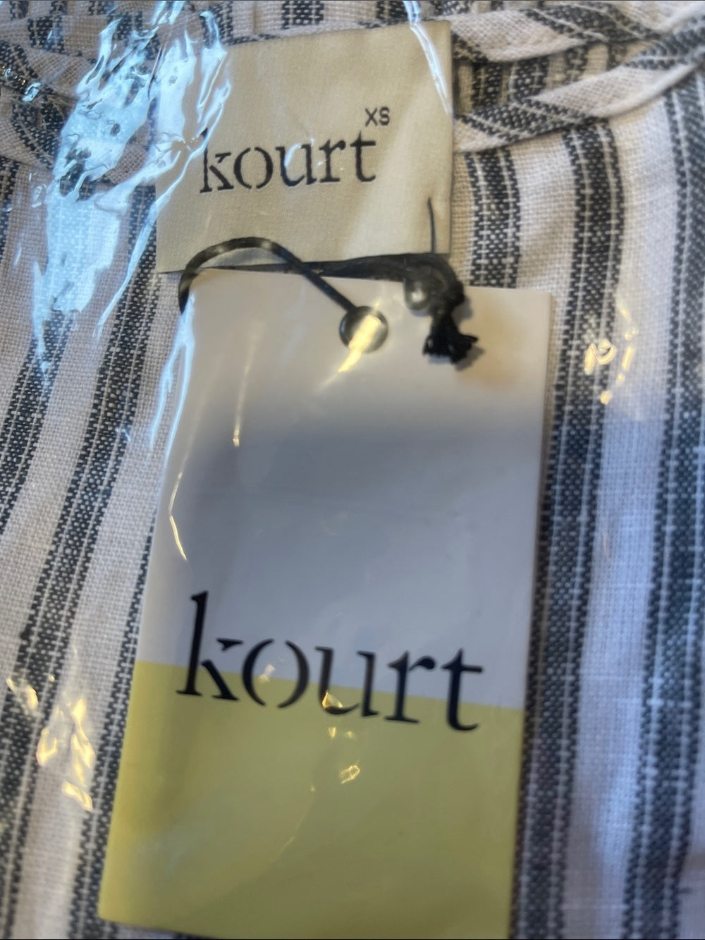 kourt Veronica Striped Linen Shorts Set