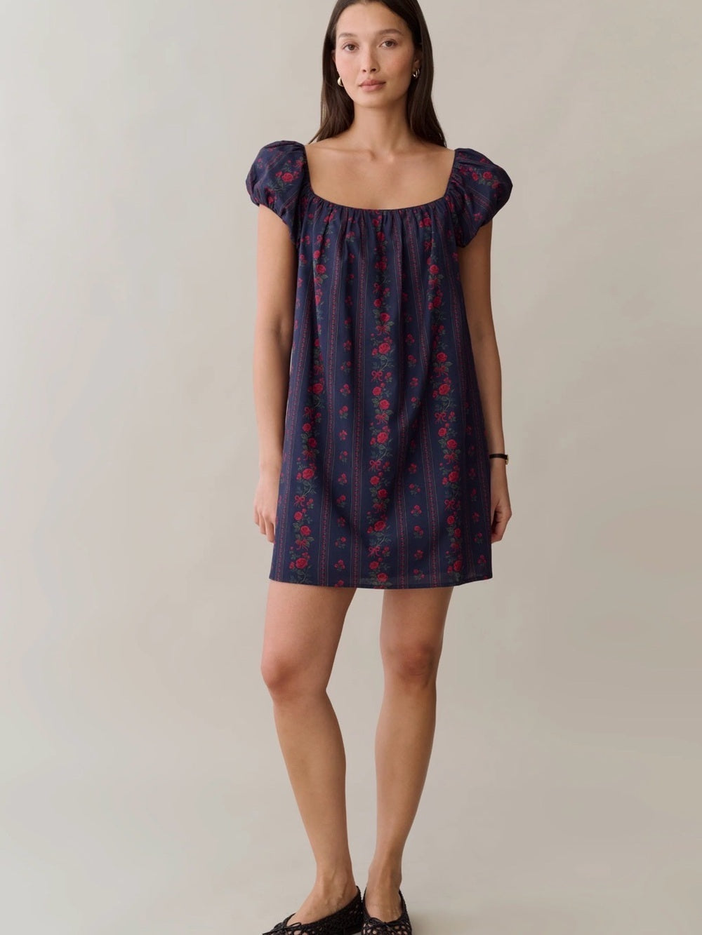 Sorella Atelier Nya Scarlet Vine Cotton Mini Dress