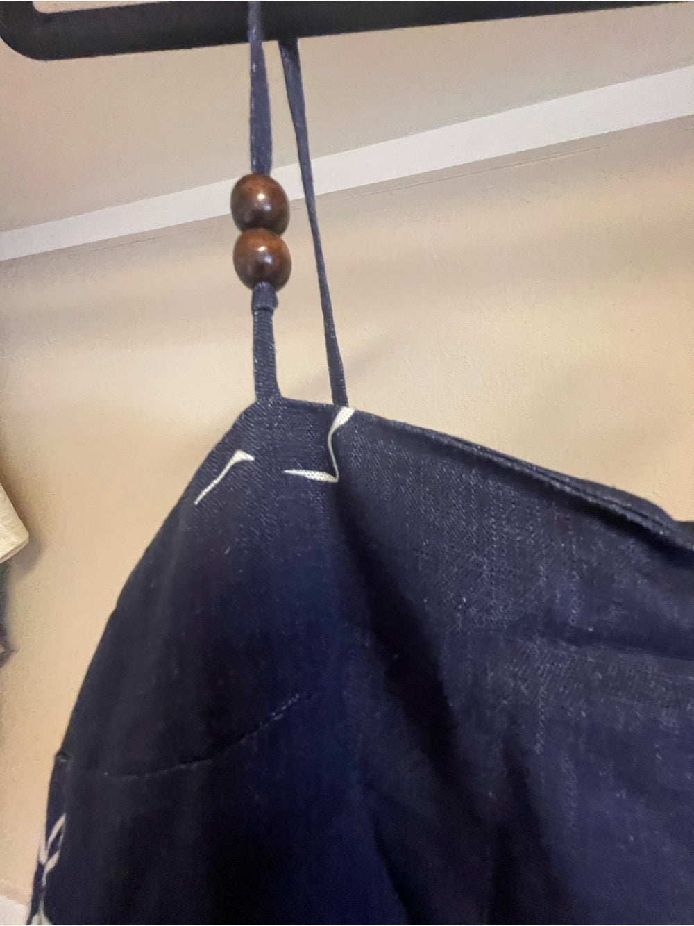 ANAYA Bowie Navy Linen Blend Mini Dress