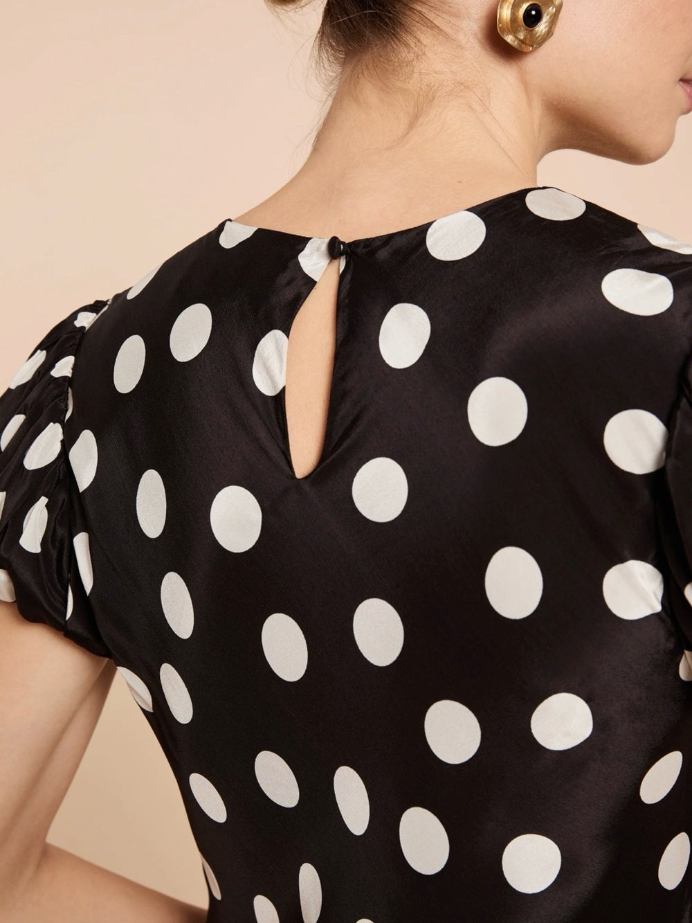 kourt Bibi Black and White Polka Dot Dress