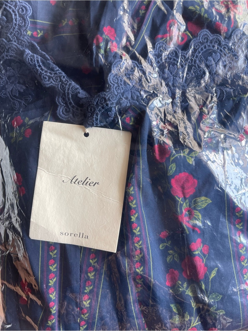 Sorella Atelier Andi Navy Floral Cotton Maxi Dress