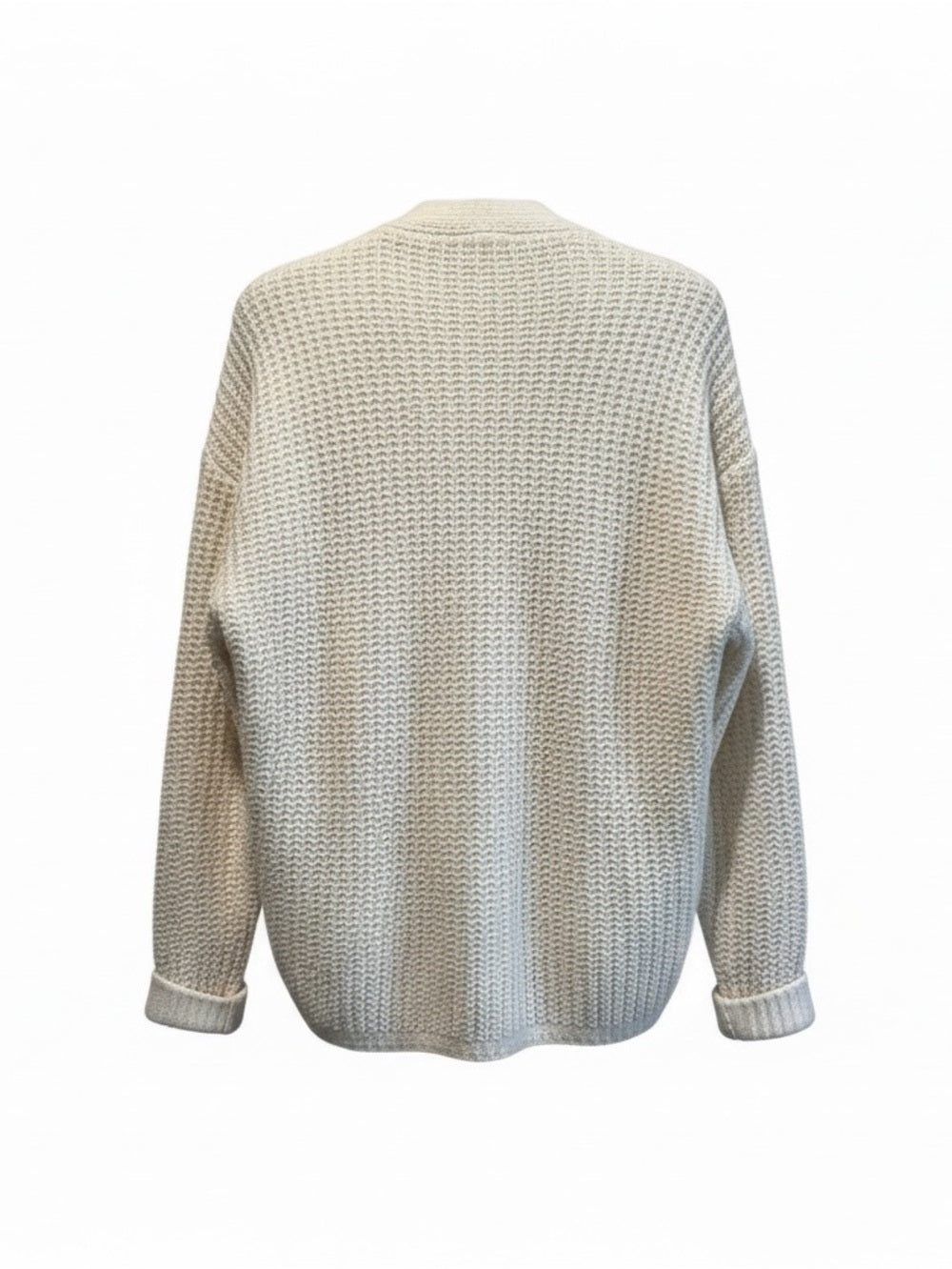 American Eagle Cream Chenille Open-Front Cardigan
