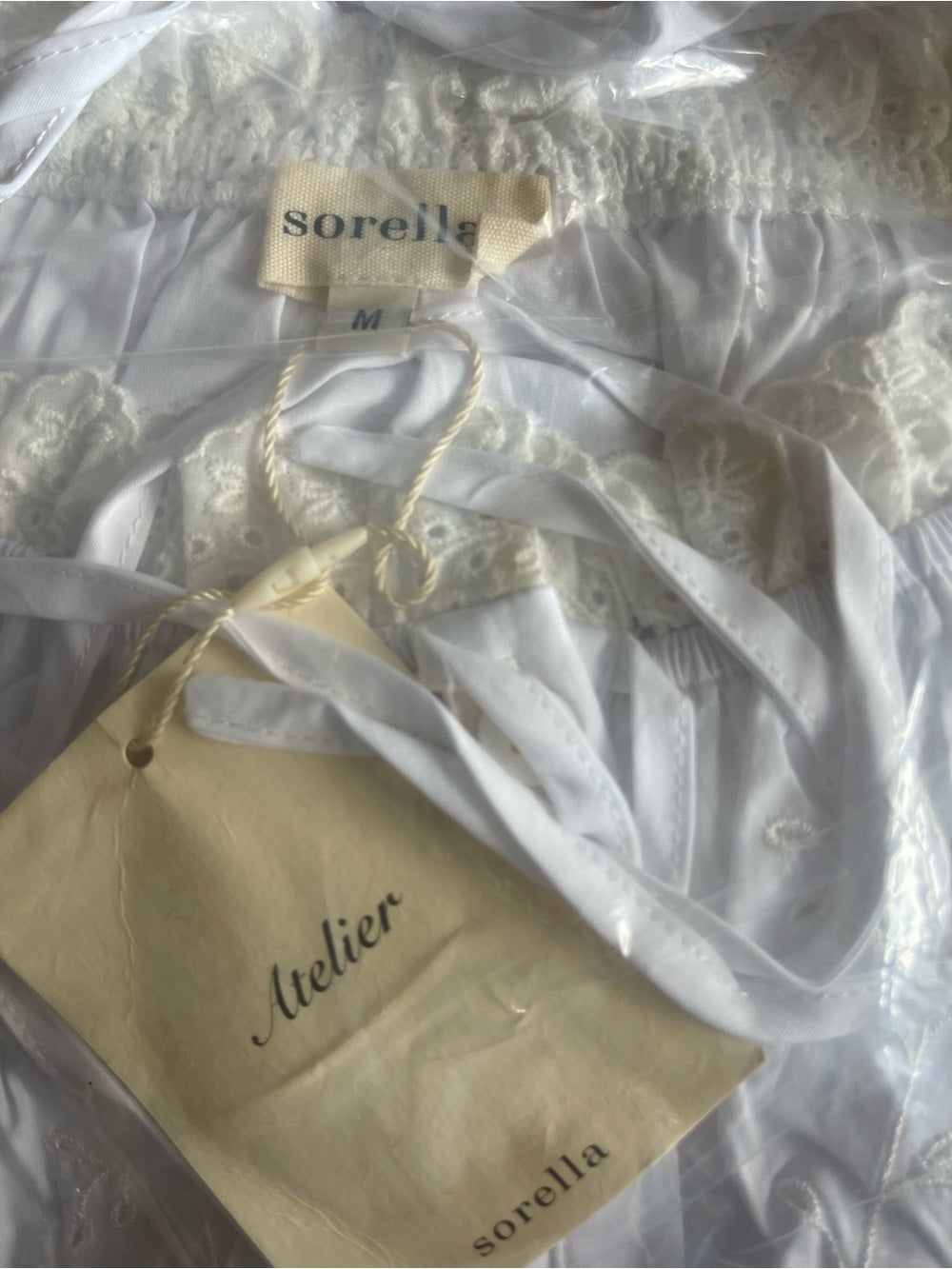 Sorella Atelier Wendy White Eyelet Cotton Top