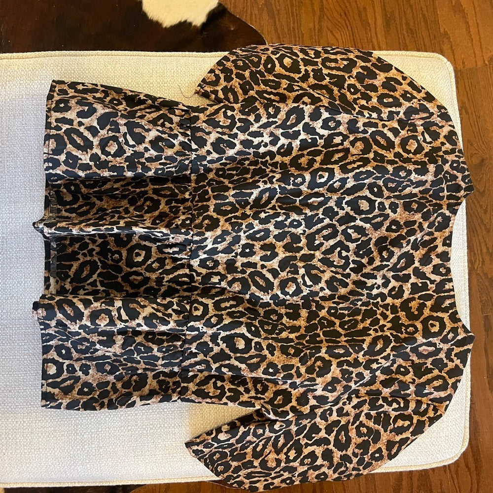 Vero Moda Leopard Print Peplum Blouse